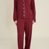 Shop Djerf Avenue Go Slow Pants Burgundy