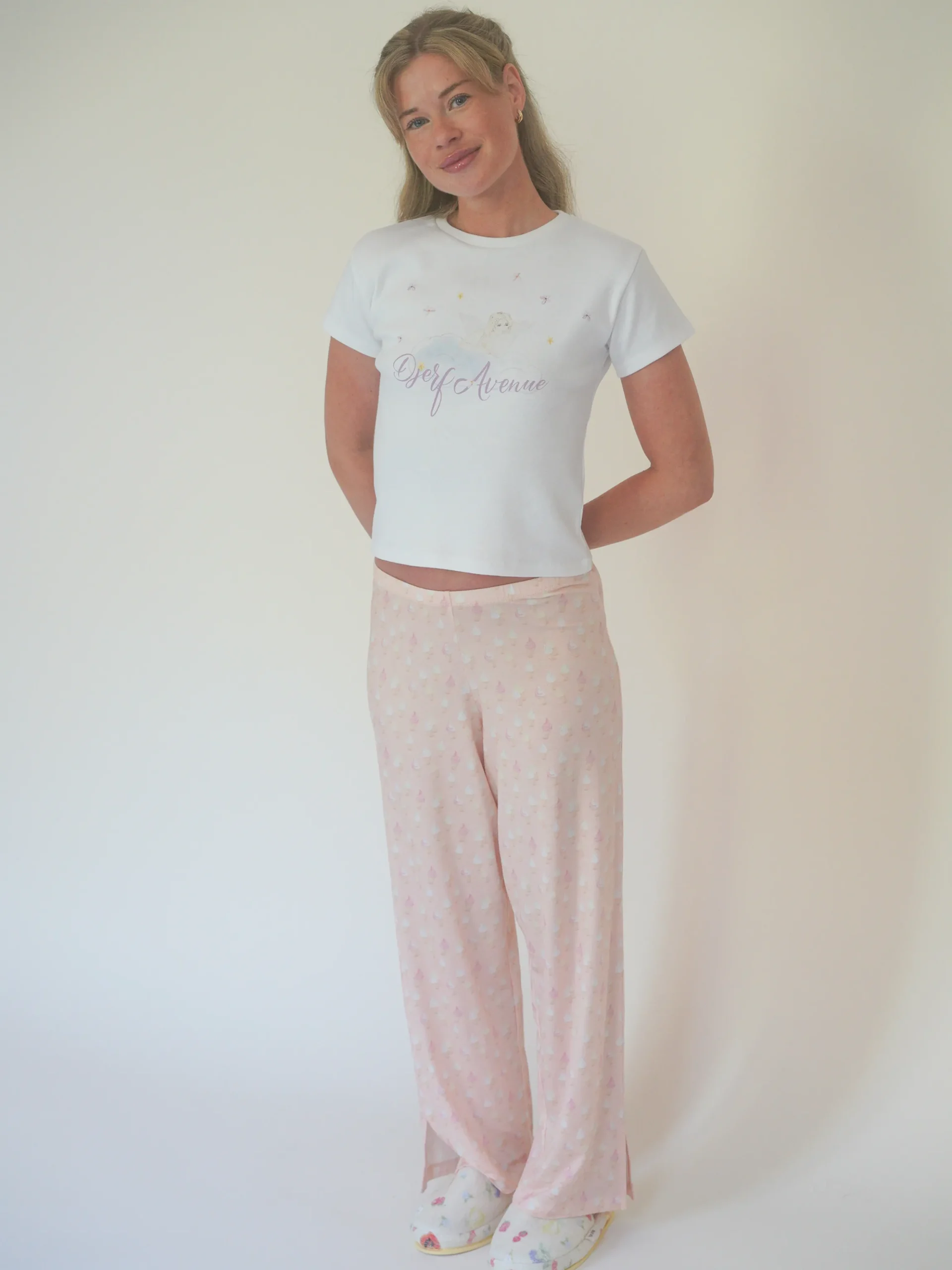 Clearance Djerf Avenue Go Slow PJ Ankle Pants Summer Treat