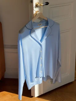 Store Djerf Avenue Go Slow PJ Shirt Blue