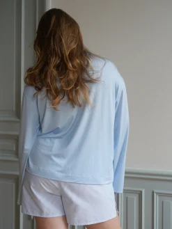 Store Djerf Avenue Go Slow PJ Shirt Blue