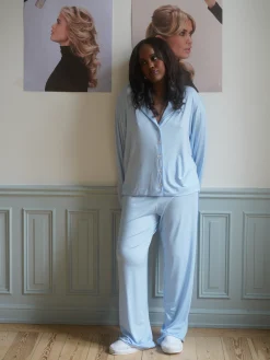 Store Djerf Avenue Go Slow PJ Shirt Blue