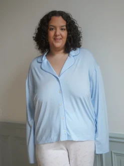 Store Djerf Avenue Go Slow PJ Shirt Blue