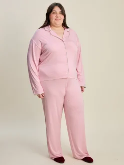 Fashion Djerf Avenue Go Slow PJ Shirt Pink