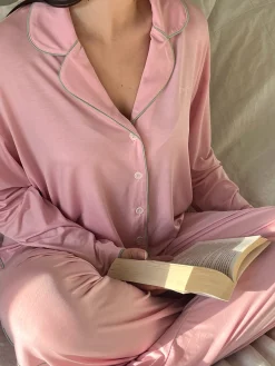 Fashion Djerf Avenue Go Slow PJ Shirt Pink