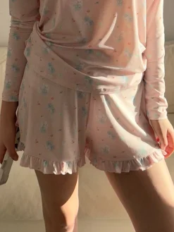 Best Sale Djerf Avenue Go Slow Ruffle Shorts Summer Island