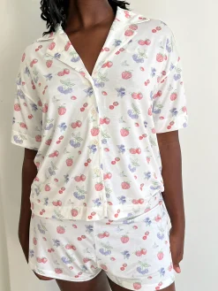 Shop Djerf Avenue Go Slow Short Sleeve Top Summer Berries