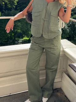 Shop Djerf Avenue Go To Pants Green