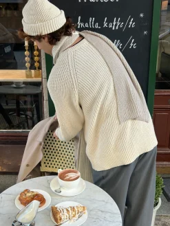 Clearance Djerf Avenue Knitted Beanie Creamy Oat