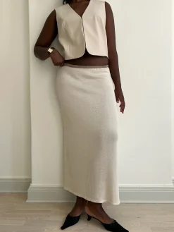 Clearance Djerf Avenue Knitted Beanie Creamy Oat