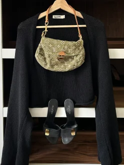 New Djerf Avenue Knitted Shrug Black