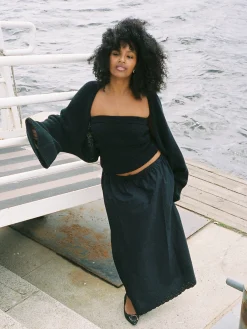 New Djerf Avenue Knitted Shrug Black