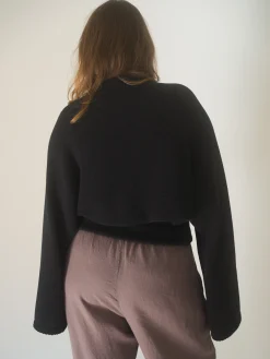 New Djerf Avenue Knitted Shrug Black