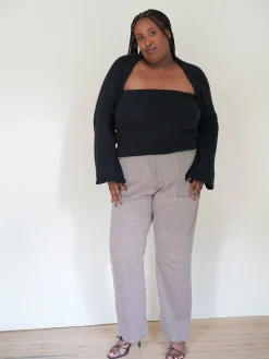 New Djerf Avenue Knitted Shrug Black