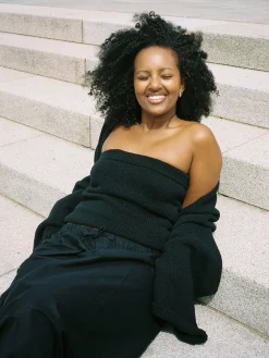 Online Djerf Avenue Knitted Tube Top Black