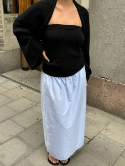 Online Djerf Avenue Knitted Tube Top Black