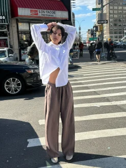 Outlet Djerf Avenue Linen Pants Brown