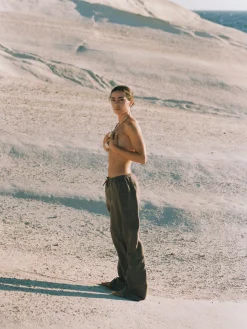 Outlet Djerf Avenue Linen Pants Brown