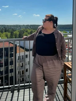 Outlet Djerf Avenue Linen Pants Brown