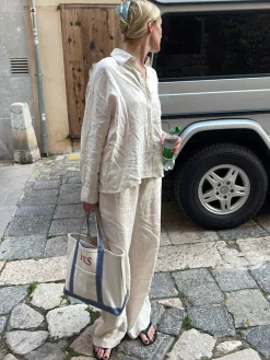 Hot Djerf Avenue Linen Pants Cream