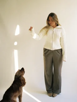 Discount Djerf Avenue Linen Pants Tall Brown