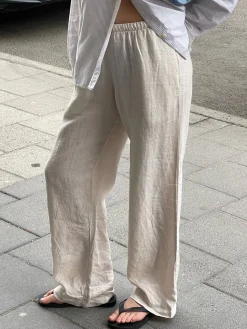 Best Djerf Avenue Linen Pants Tall Cream