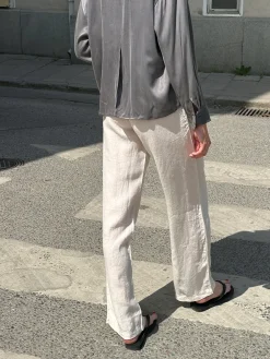 Best Djerf Avenue Linen Pants Tall Cream