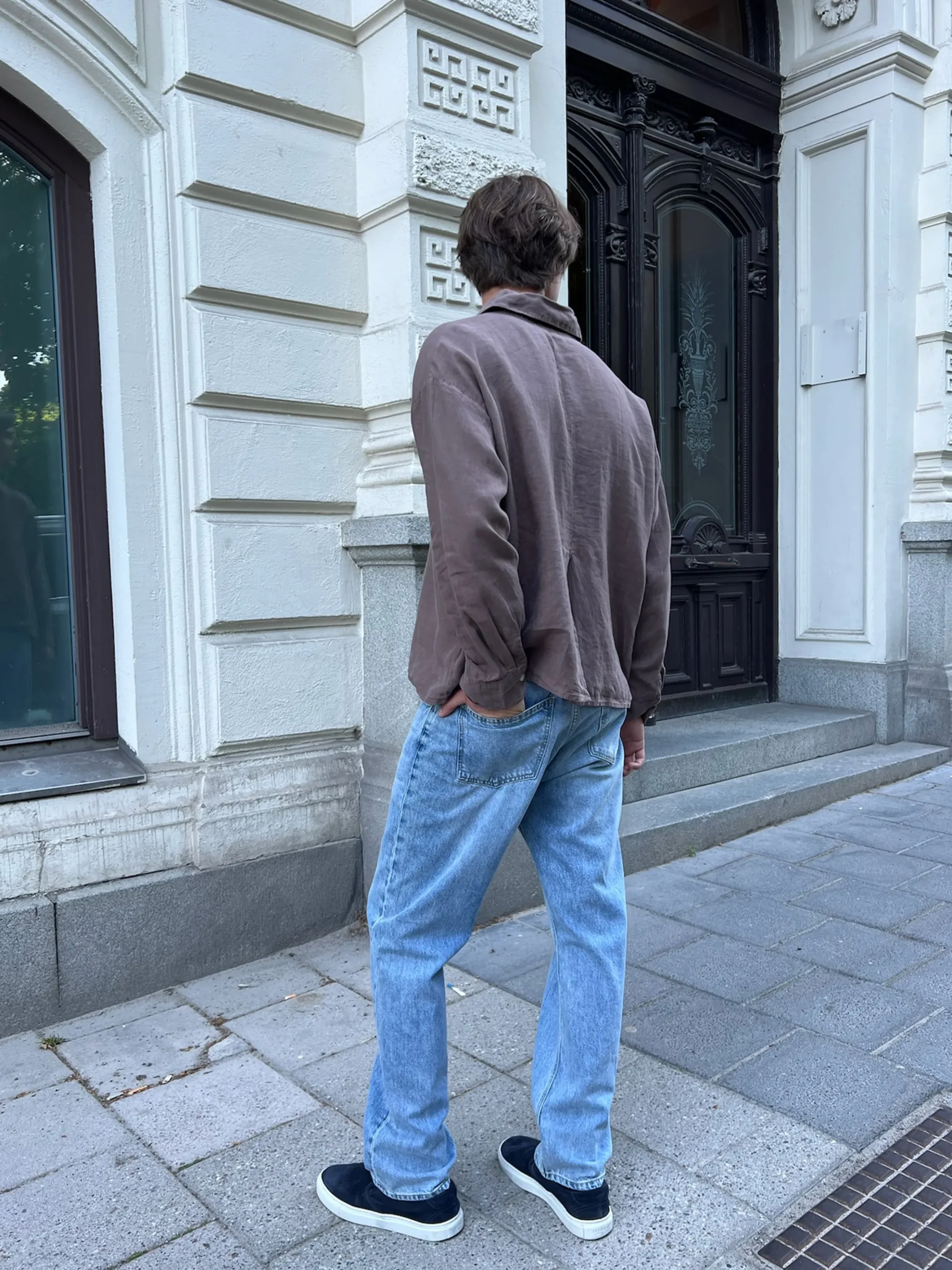 Discount Djerf Avenue Linen Shirt Brown