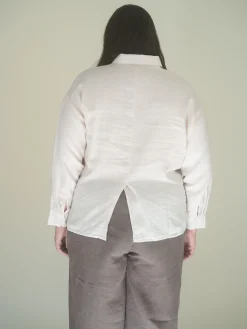 Clearance Djerf Avenue Linen Shirt Cream