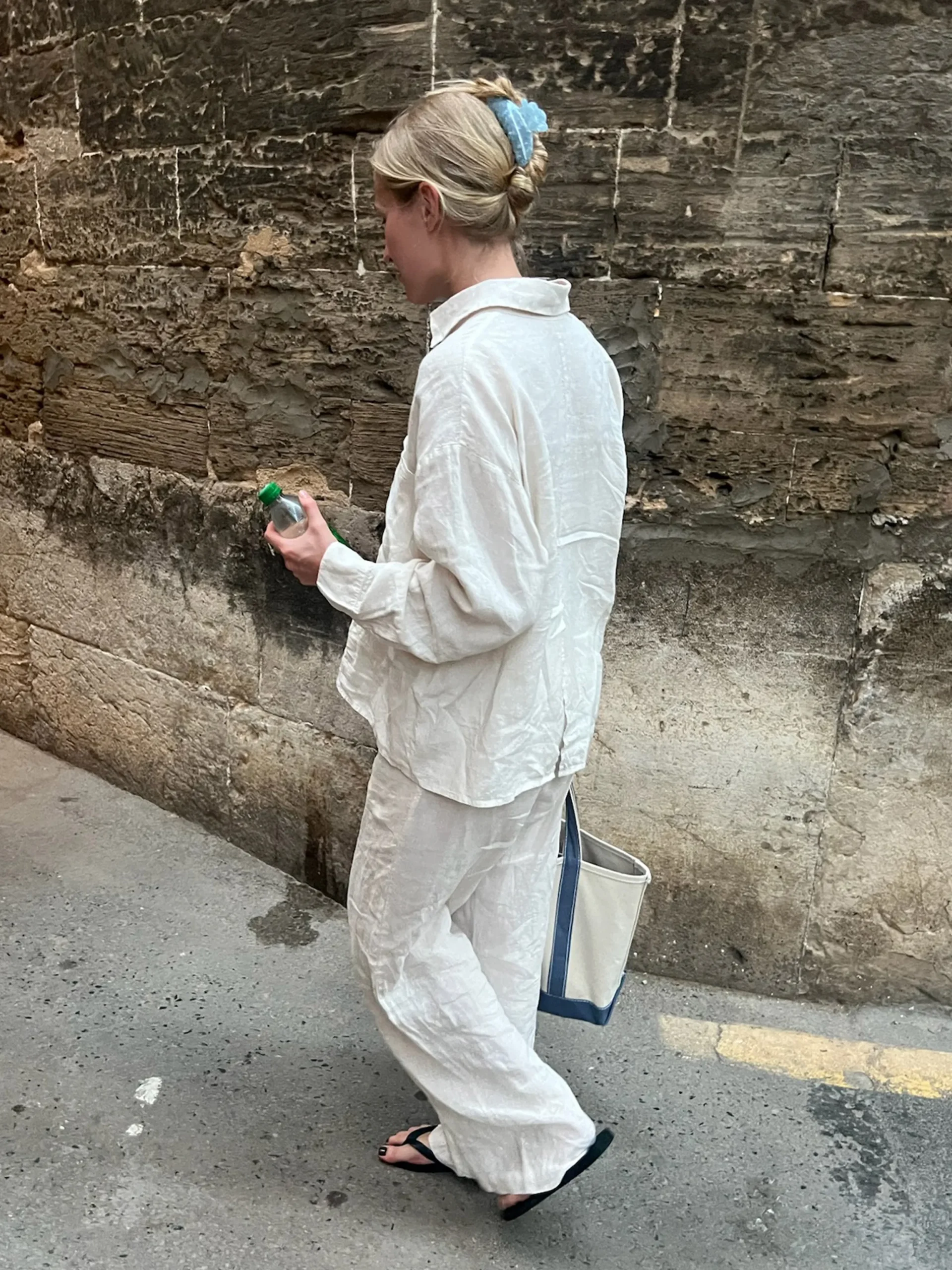 Clearance Djerf Avenue Linen Shirt Cream