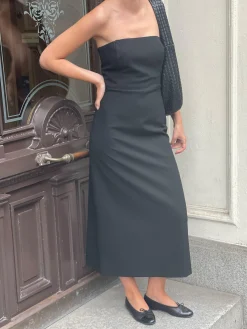 Outlet Djerf Avenue Midi Tube Dress Black