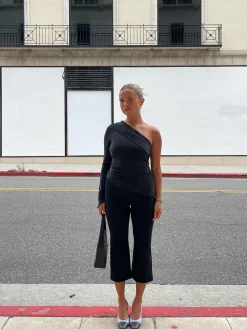 Best Djerf Avenue Midnight One Shoulder Top Ash