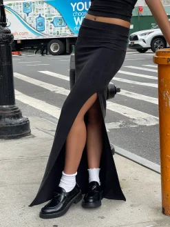 Online Djerf Avenue Midnight Skirt Ash