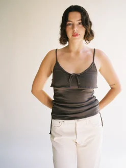 Fashion Djerf Avenue Morena Tank Top Brown