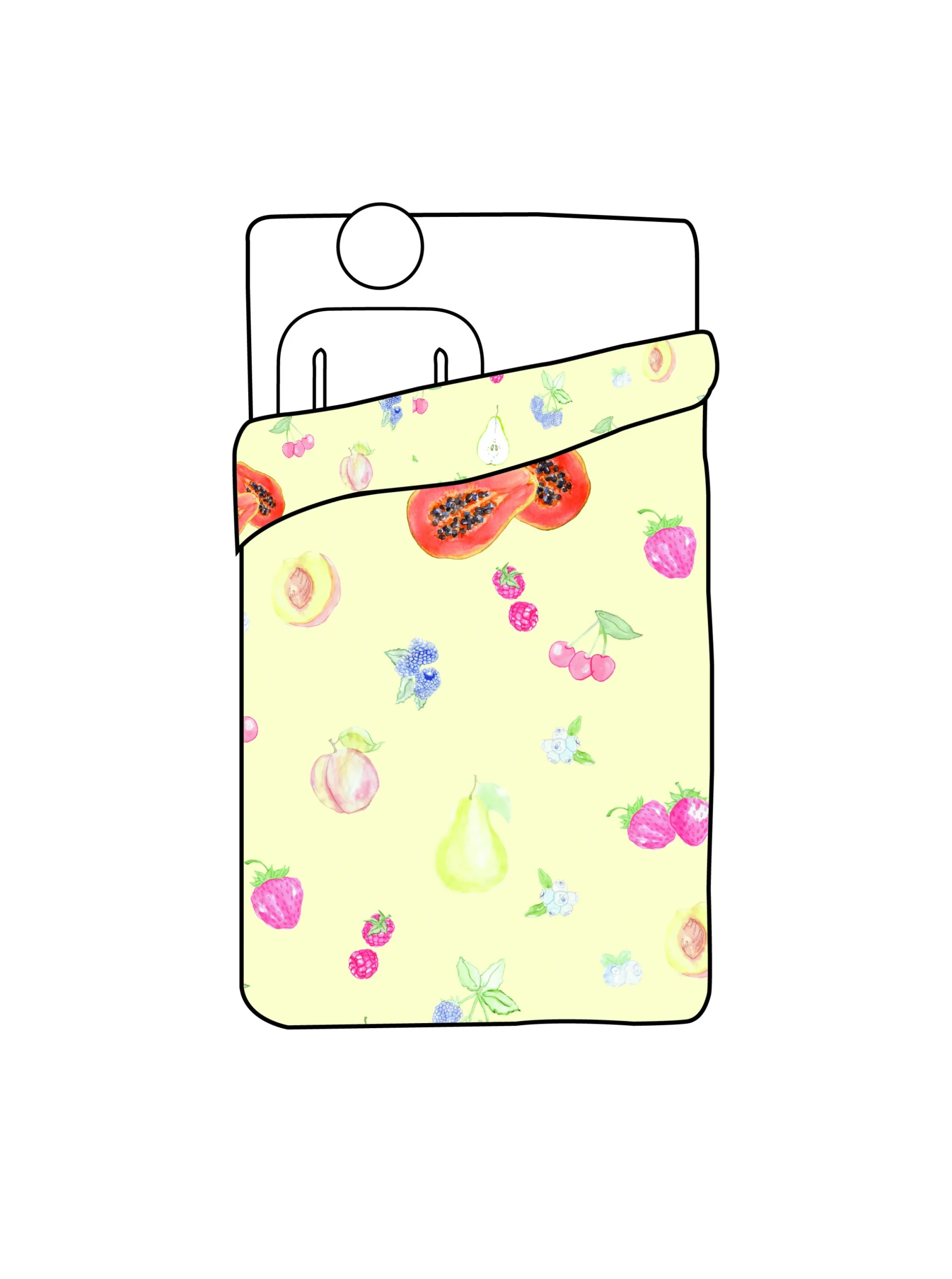 Store Djerf Avenue Muslin Duvet Cover - Single Fruit