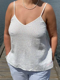 Sale Djerf Avenue Muslin Strap Top Summer Field