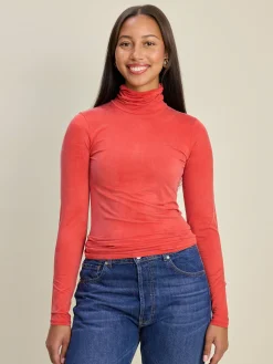 Outlet Djerf Avenue Occasion Turtleneck Top Red