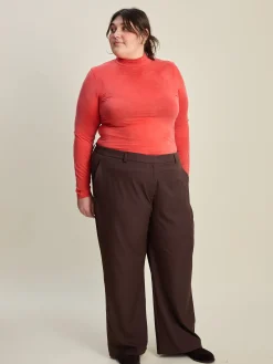 Outlet Djerf Avenue Occasion Turtleneck Top Red