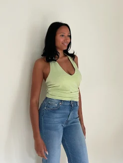 Clearance Djerf Avenue Peridot Halterneck Top Green