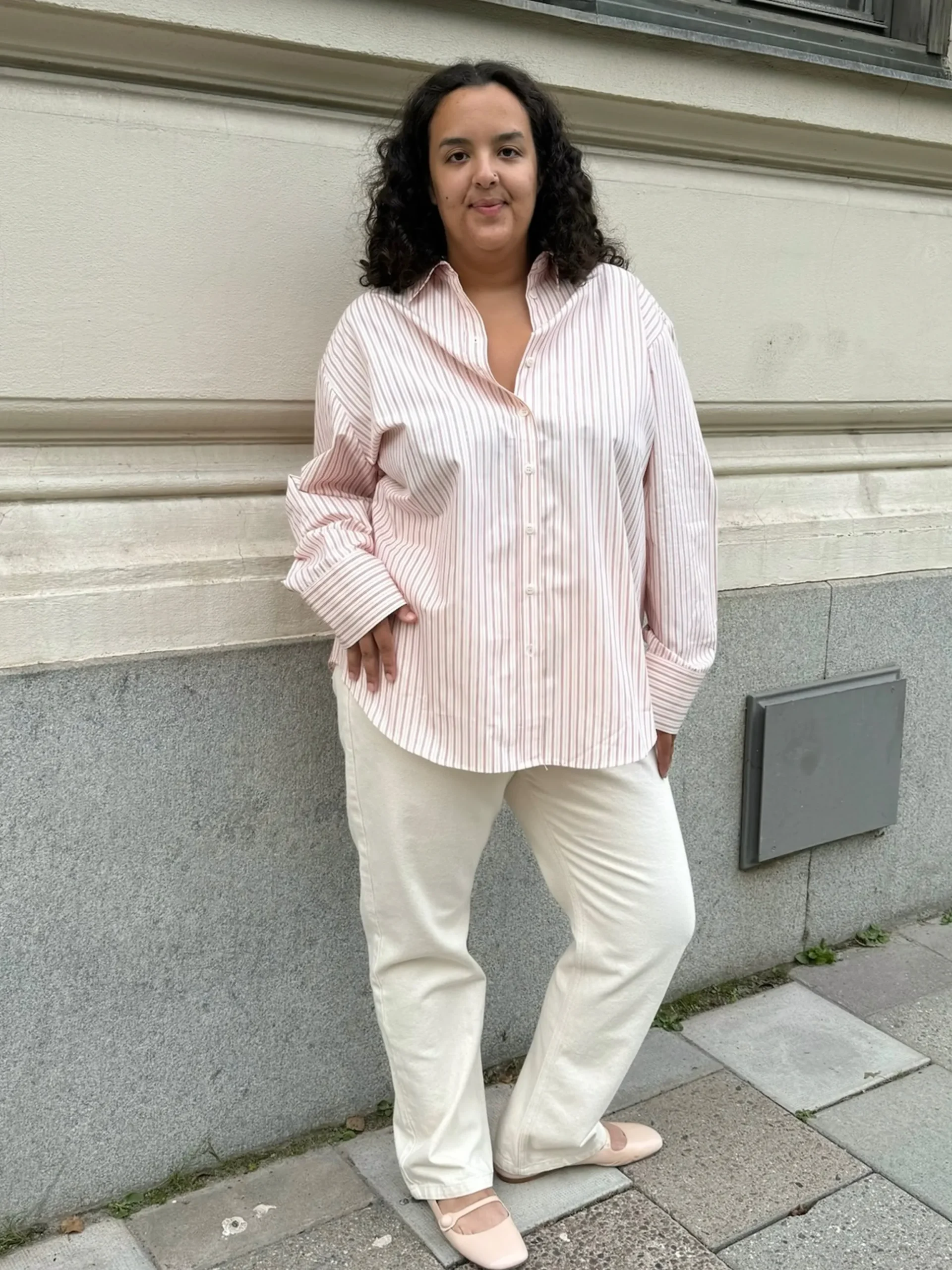 Hot Djerf Avenue Poplin Classic Shirt Pink stripe