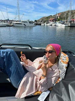 Hot Djerf Avenue Poplin Classic Shirt Pink stripe