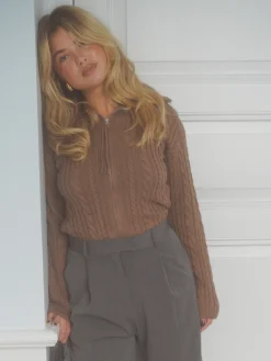 Clearance Djerf Avenue Ready Set Go Cardigan Brown