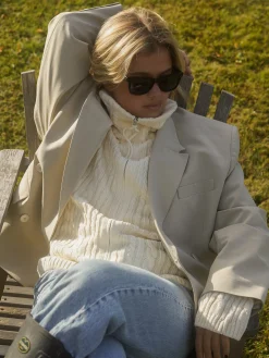 Best Sale Djerf Avenue Ready Set Go Cardigan Cream