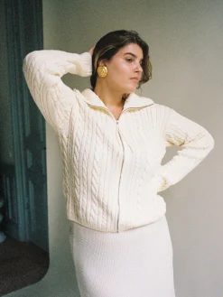 Best Sale Djerf Avenue Ready Set Go Cardigan Cream