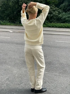 Online Djerf Avenue Relaxed Jeans Cream