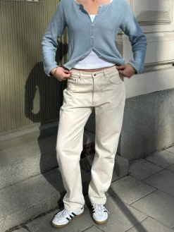 Online Djerf Avenue Relaxed Jeans Cream