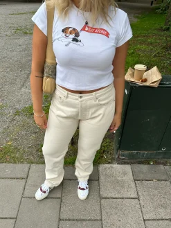 Store Djerf Avenue Relaxed Jeans Cream - Tall