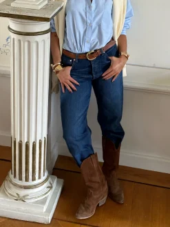 Discount Djerf Avenue Relaxed Jeans Dark Blue