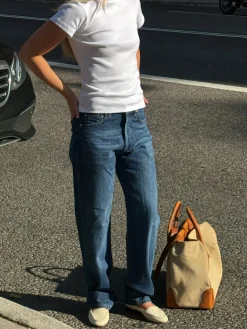 Discount Djerf Avenue Relaxed Jeans Dark Blue