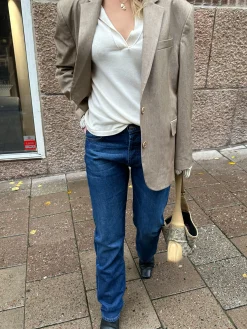 Cheap Djerf Avenue Relaxed Jeans Dark Blue - Tall