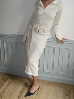 Outlet Djerf Avenue Remake Denim Butterfly Belt Cream